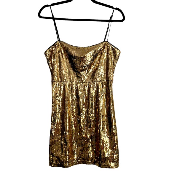 Urban Outfitters Dresses & Skirts - NWT Urban Outfitters Gold Sequin Mini Dress